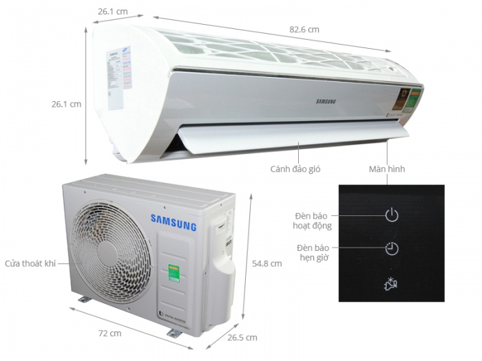 Điều hòa Samsung 1 chiều AR10KVFSBWKNSV - 10.000BTU