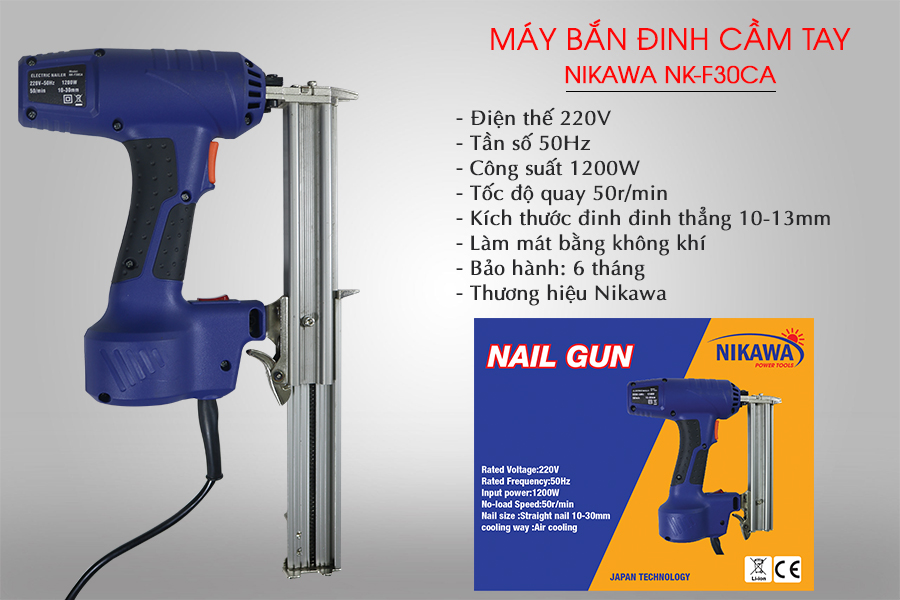 Máy bắn đinh cầm tay Nikawa NK-F30CA