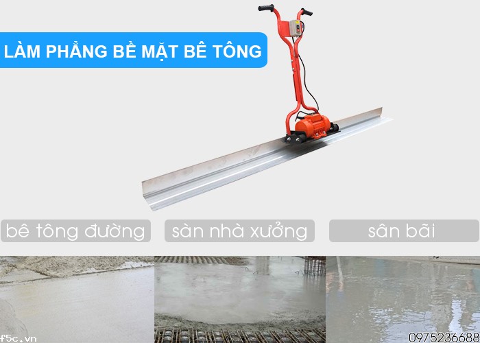 Máy đầm thước chạy điện 4m