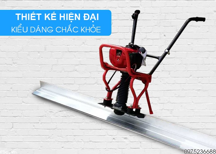 Máy đầm thước Inox chạy xăng động cơ Honda GX35