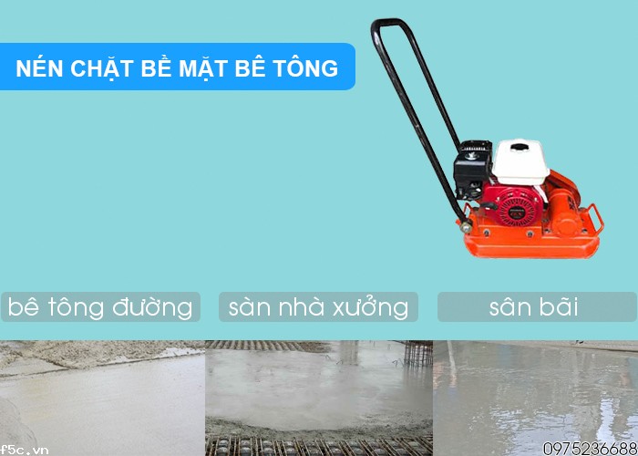 Máy Đầm Bàn Chạy Xăng PC60 - Honda GX160 Thái Lan