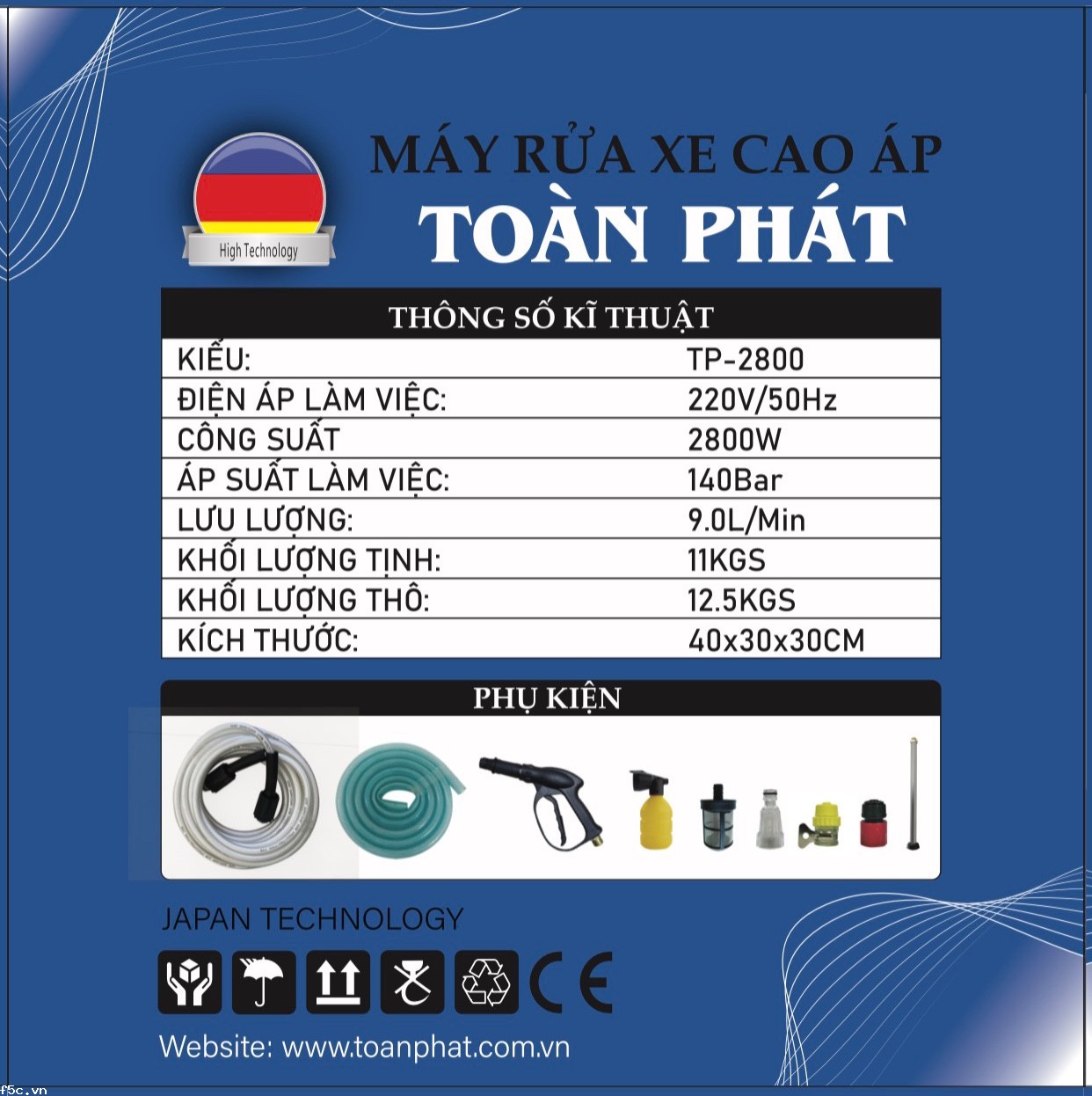 Máy rửa xe Toàn Phát TP2800