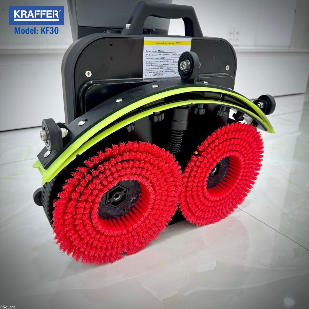 Máy chà sàn liên hợp mini Kraffer KF30 (dùng pin)