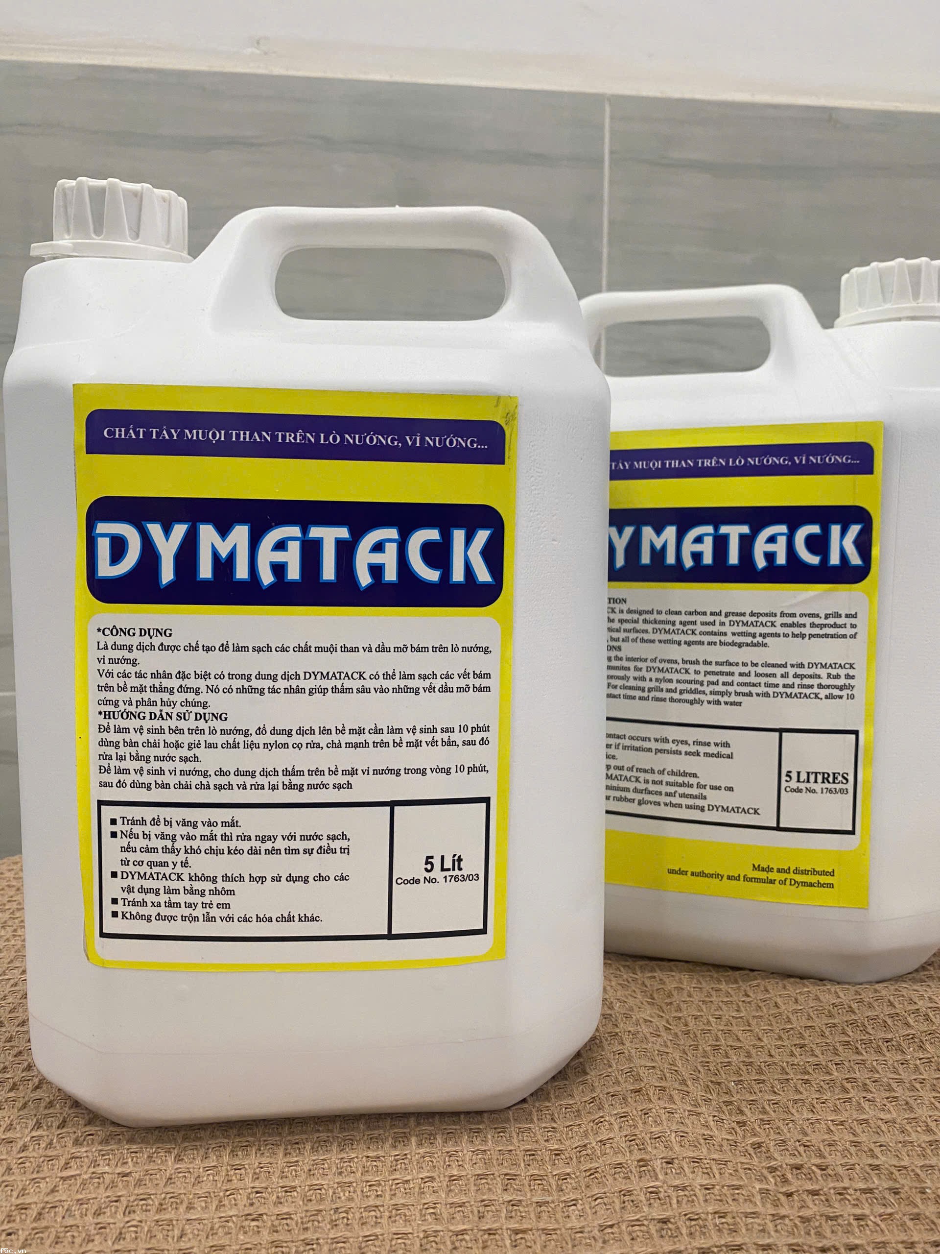 DYMA TACK - DUNG DỊCH LÀM SẠCH DẦU MỠ, CÁC BỀ CHÁY ĐEN ĐÓNG TRÊN KIỀNG BẾP GA, LÒ NƯỚNG.... 5 LÍT