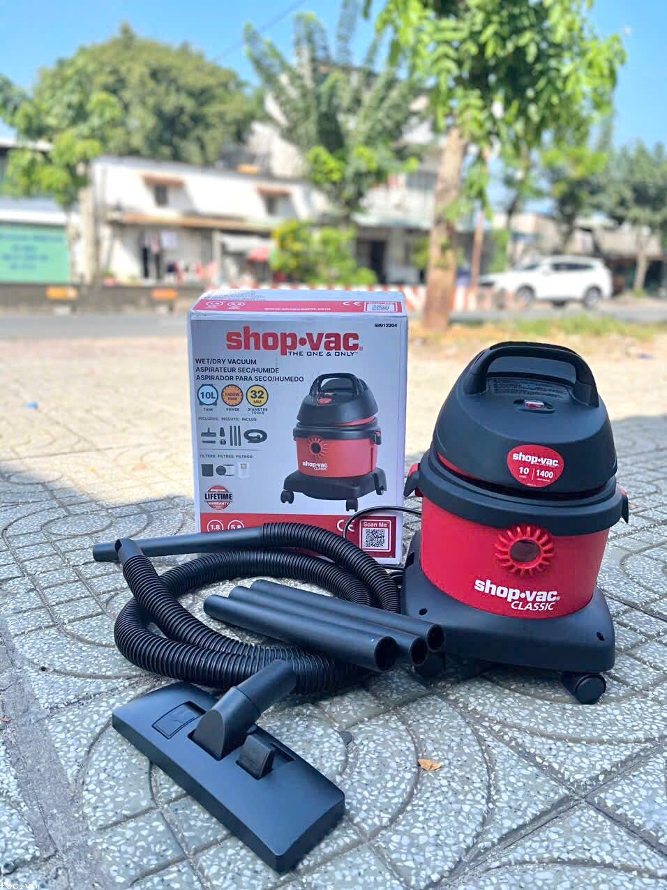 Máy hút bụi 3in1 khô/ướt/thổi ShopVac 58912204 - Dung tích 10L 1400W, nhựa cao cấp