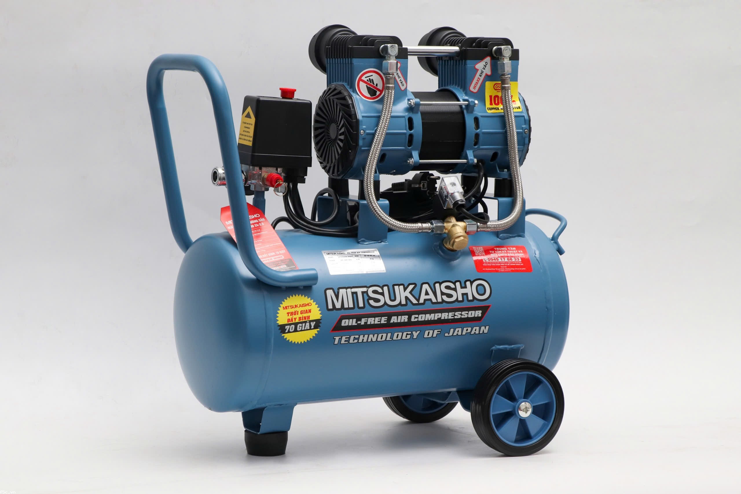 Máy nén khí Không dầu Mitsukaisho 24L - 2 HP