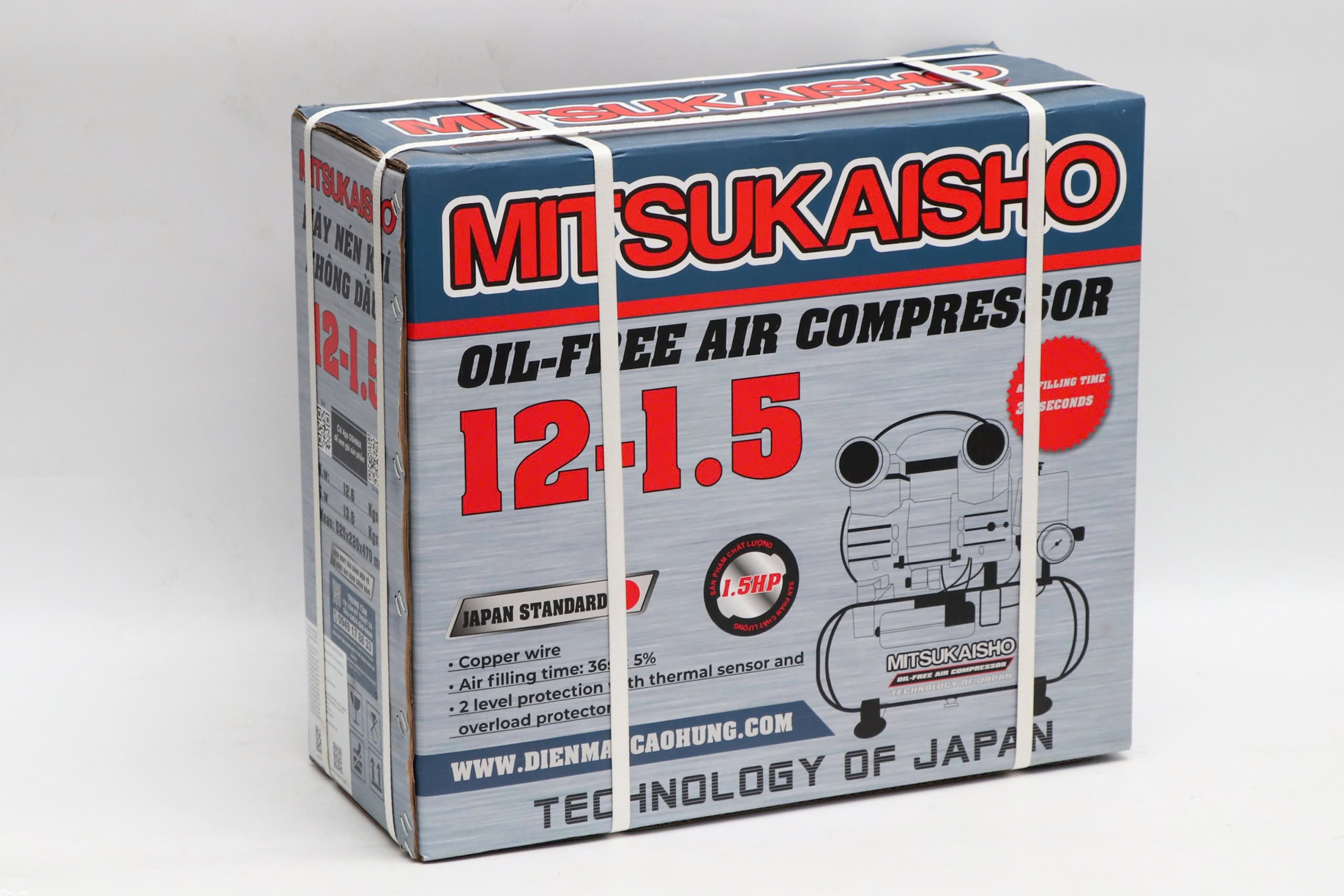 Máy nén khí Không dầu Mitsukaisho 12-1.5