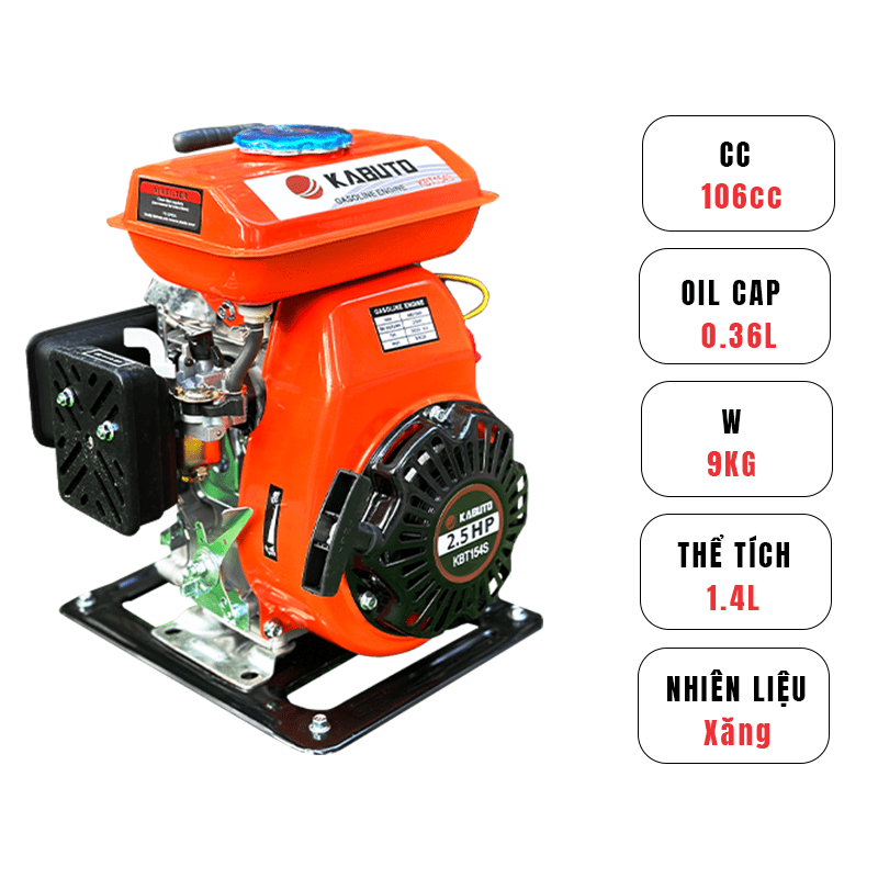 ĐỘNG CƠ XĂNG KABUTO KBT154S (2.5HP)