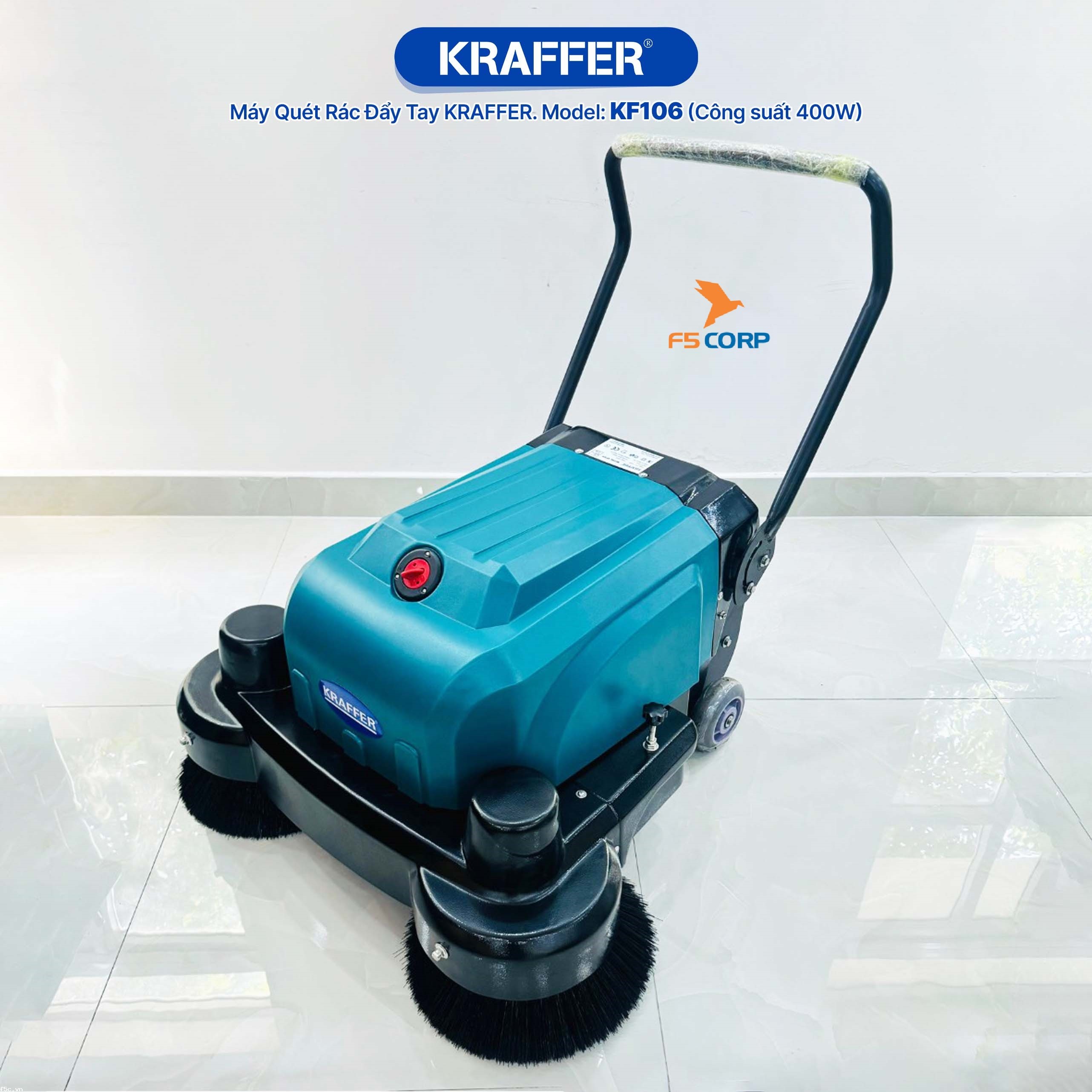 Máy quét rác đẩy tay KRAFFER KF106 ( dùng bình )