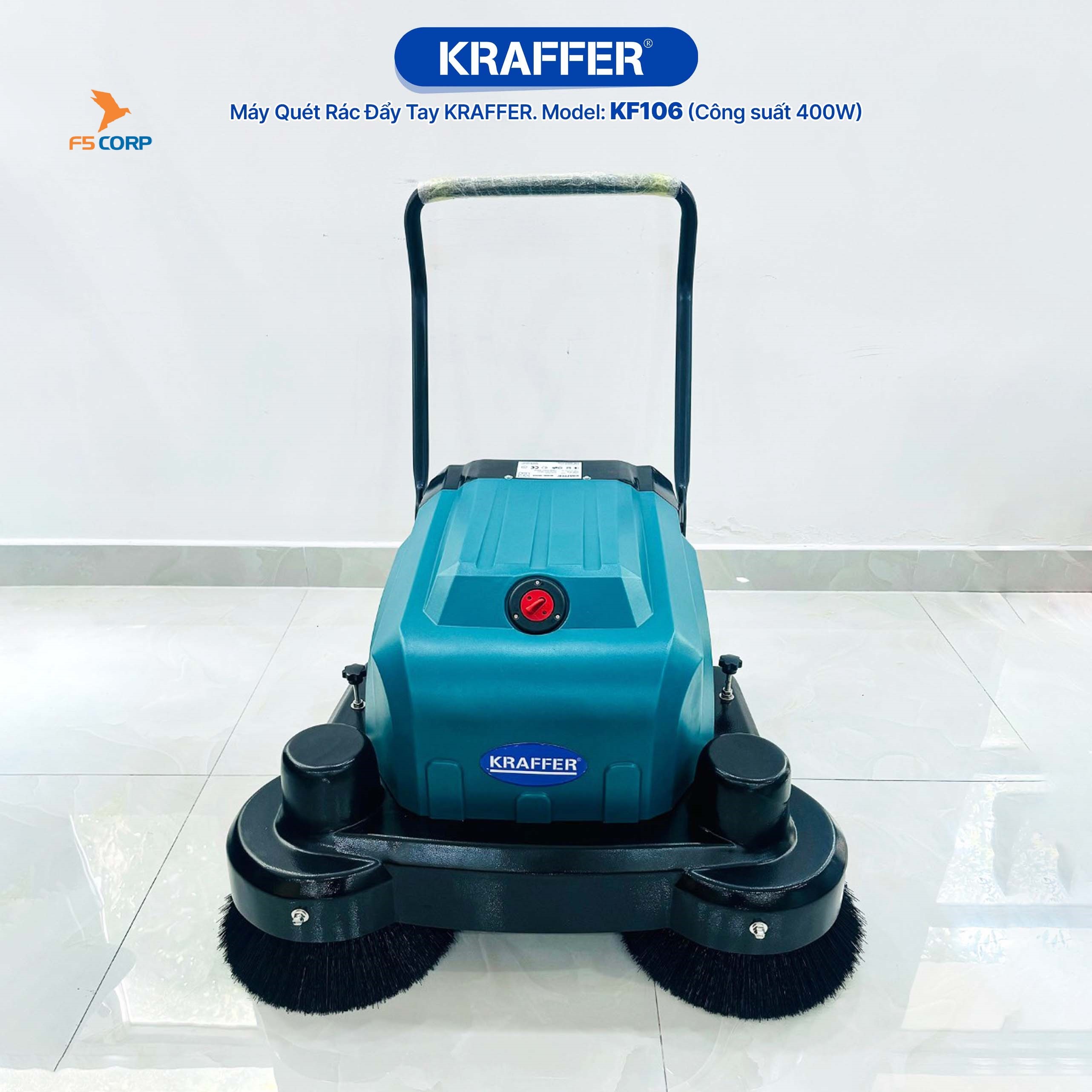 Máy quét rác đẩy tay KRAFFER KF106 ( dùng bình )