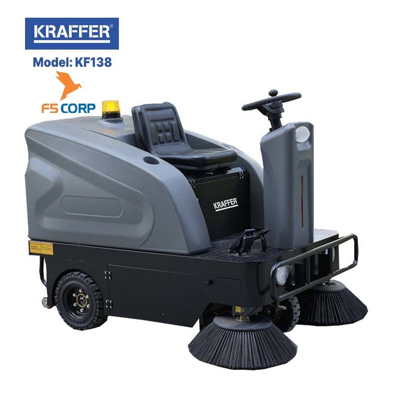 Máy quét rác ngồi lái KRAFFER KF138 (dùng bình)