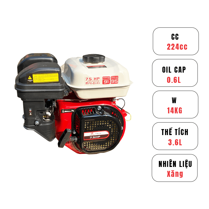 ĐỘNG CƠ XĂNG YATURBO YTB-7.5 (7.5HP)