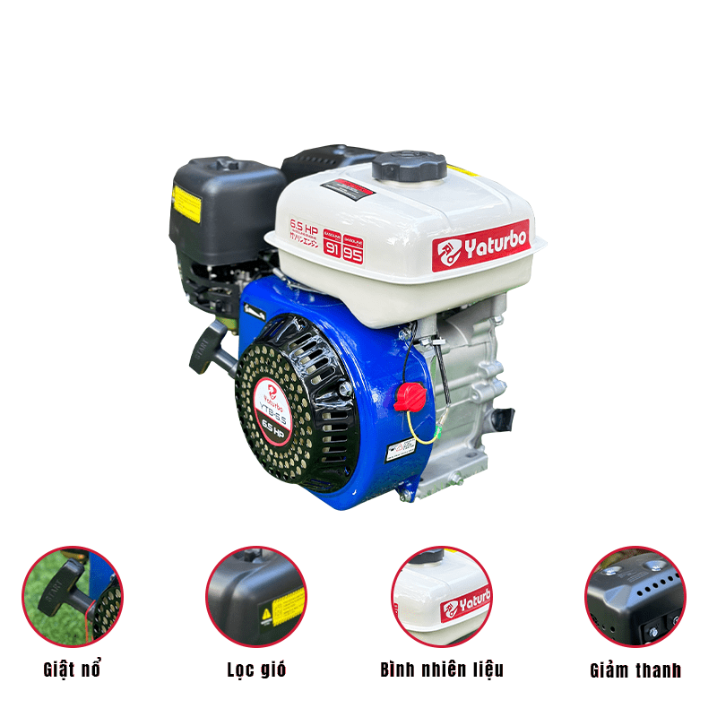 ĐỘNG CƠ XĂNG YATURBO YTB-6.5X (6.5HP – CỐT XÉO)