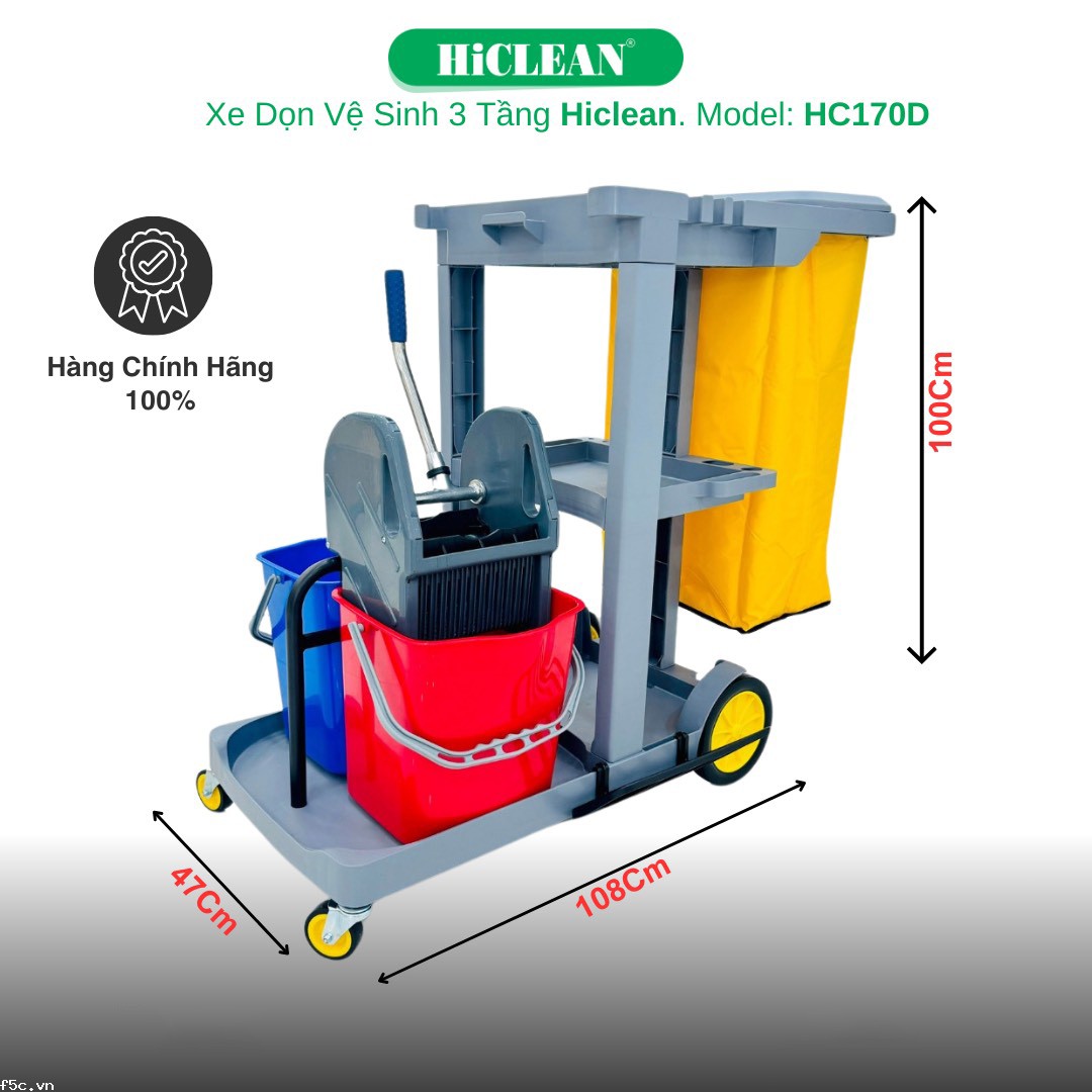 Xe Đẩy Dọn Phòng Hiclean HC170D 