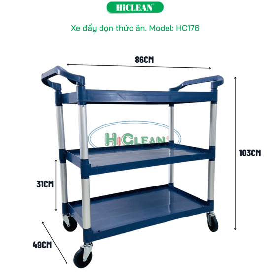 Xe đẩy dọn vệ sinh HiClean HC176 