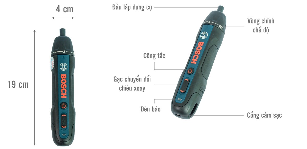 Bosch Go Gen 2 | Máy vặn vít nhỏ gọn dùng pin 3.6V