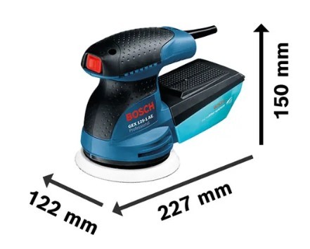 Bosch GEX 125-1 AE – Máy chà nhám nhỏ gọn công suất 250W