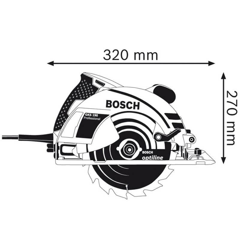 Bosch GKS 190 – Máy cưa đĩa 1400W, tốc độ 5200 vòng/phút