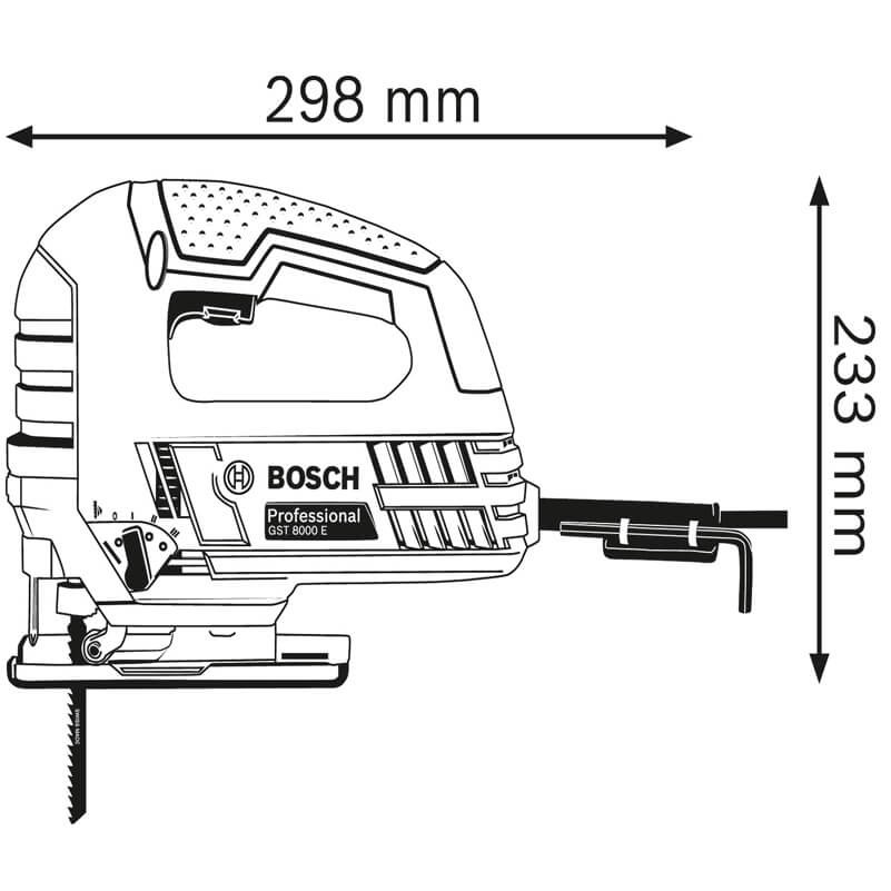 Bosch GST 8000E – Máy cưa lọng 710W, cắt sâu 80 mm gỗ