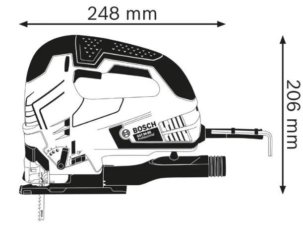 Máy cưa lọng Bosch GST 90 BE – Công suất 650W, cắt gỗ 90mm