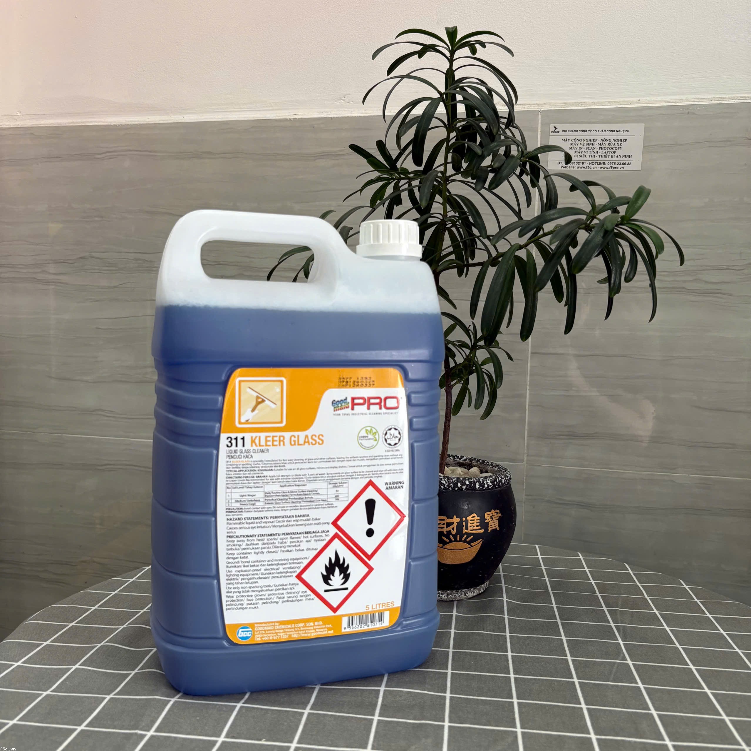 Nước lau kính Goodmaid G311-Kleer Glass Made in Malaysia can 5 L