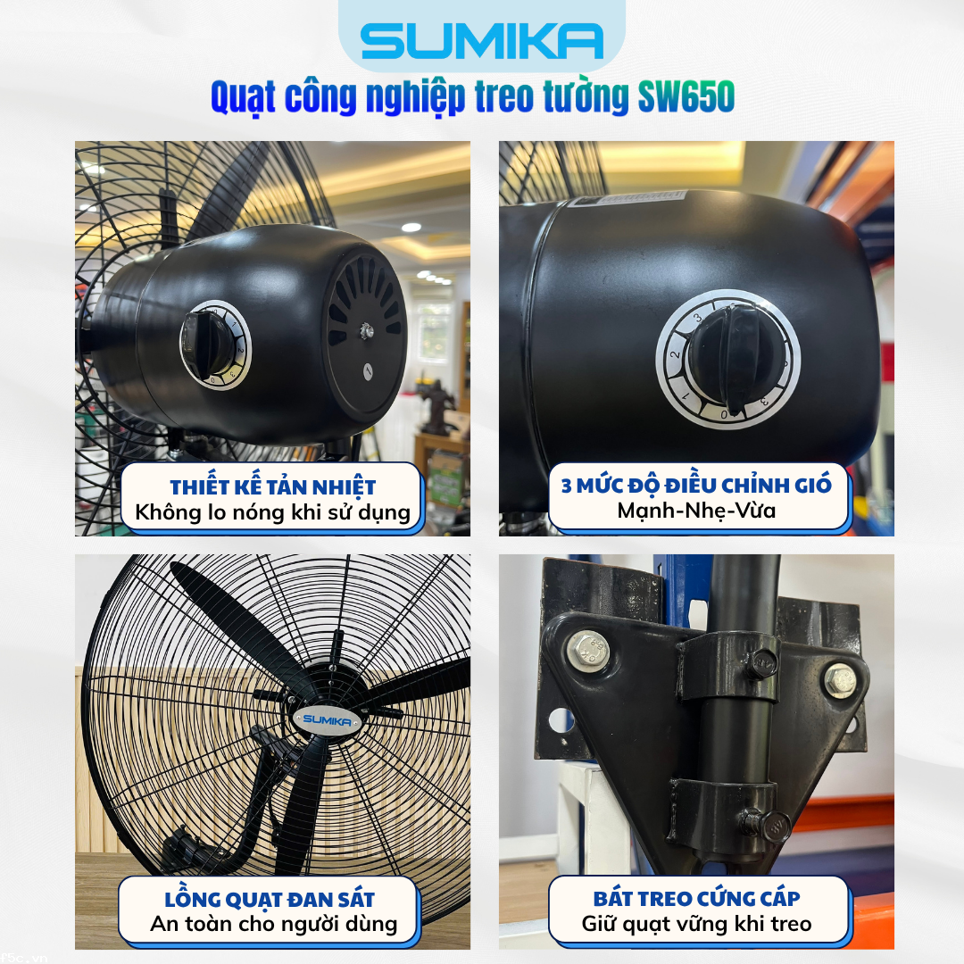 Quạt treo tường công nghiệp Sumika SW650
