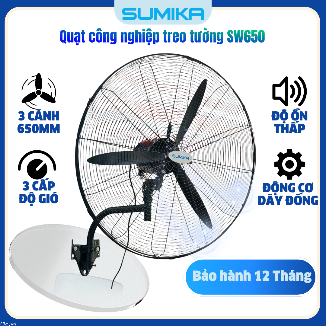 Quạt treo tường công nghiệp Sumika SW650