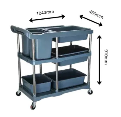 Xe đẩy phục vụ nhà hàng quán ăn 3 tầng Model: B-015N 