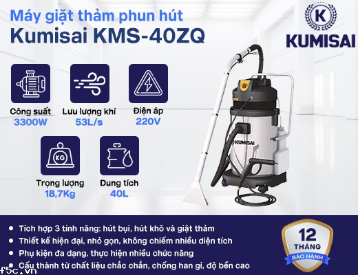Máy giặt thảm công nghiệp phun hút Kumisai KMS-40ZQ