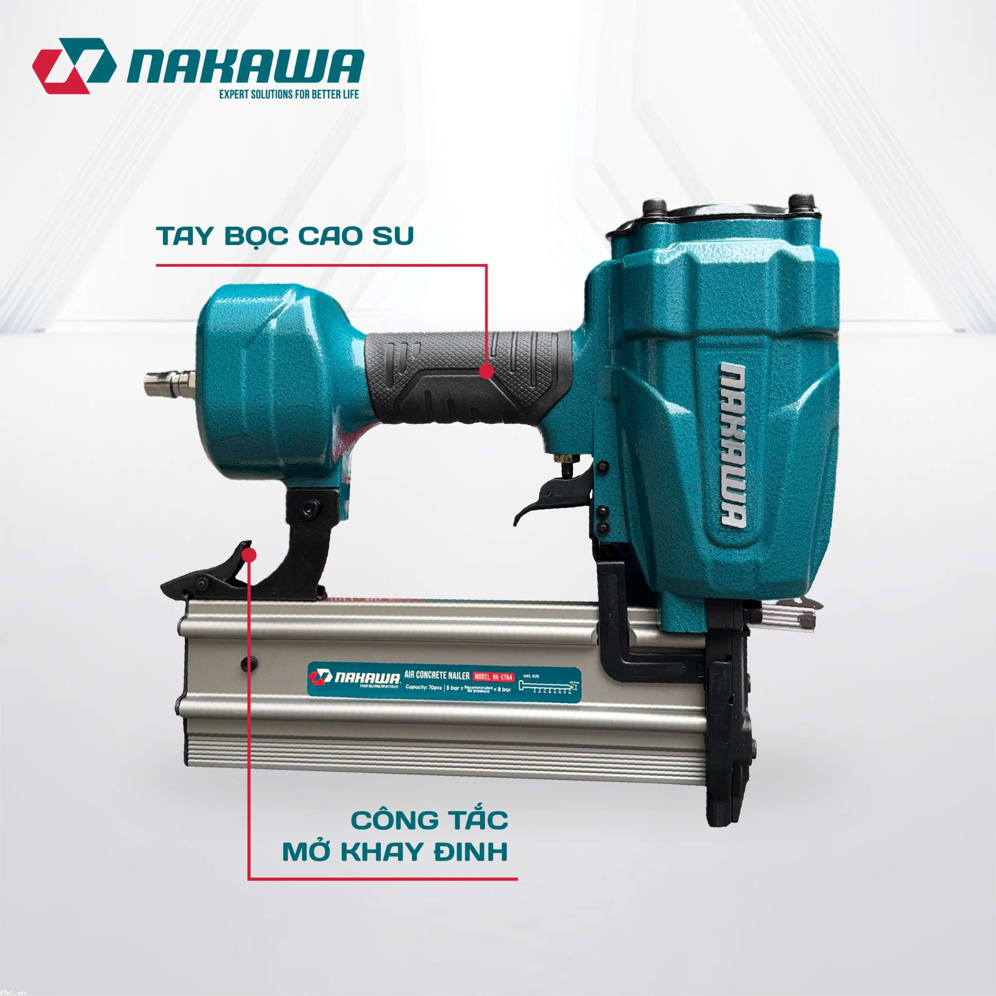 Máy bắn đinh bê tông dùng hơi NAKAWA NK-ST64