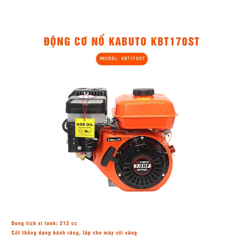 Đầu nổ chạy xăng KABUTO KBT170ST (Cốt sao)