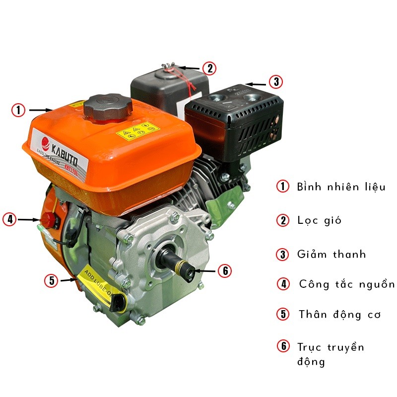 Đầu nổ chạy xăng KABUTO KBE170L